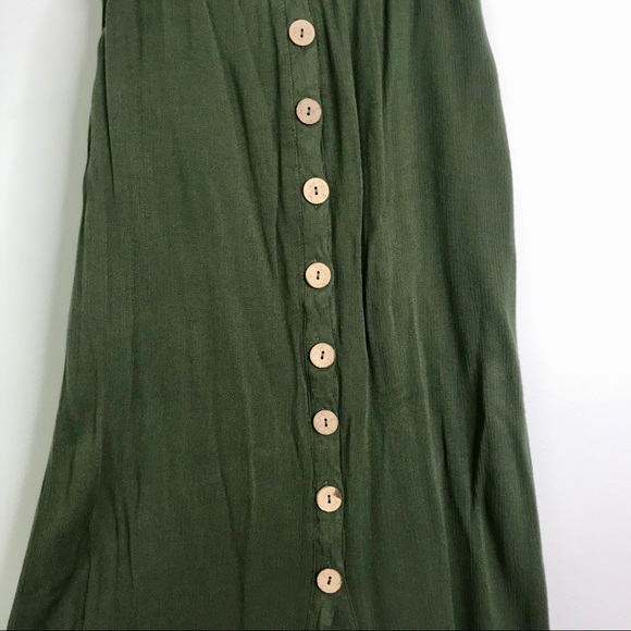Francescas Harper Heritage olive skirt button down - Picture 4 of 11